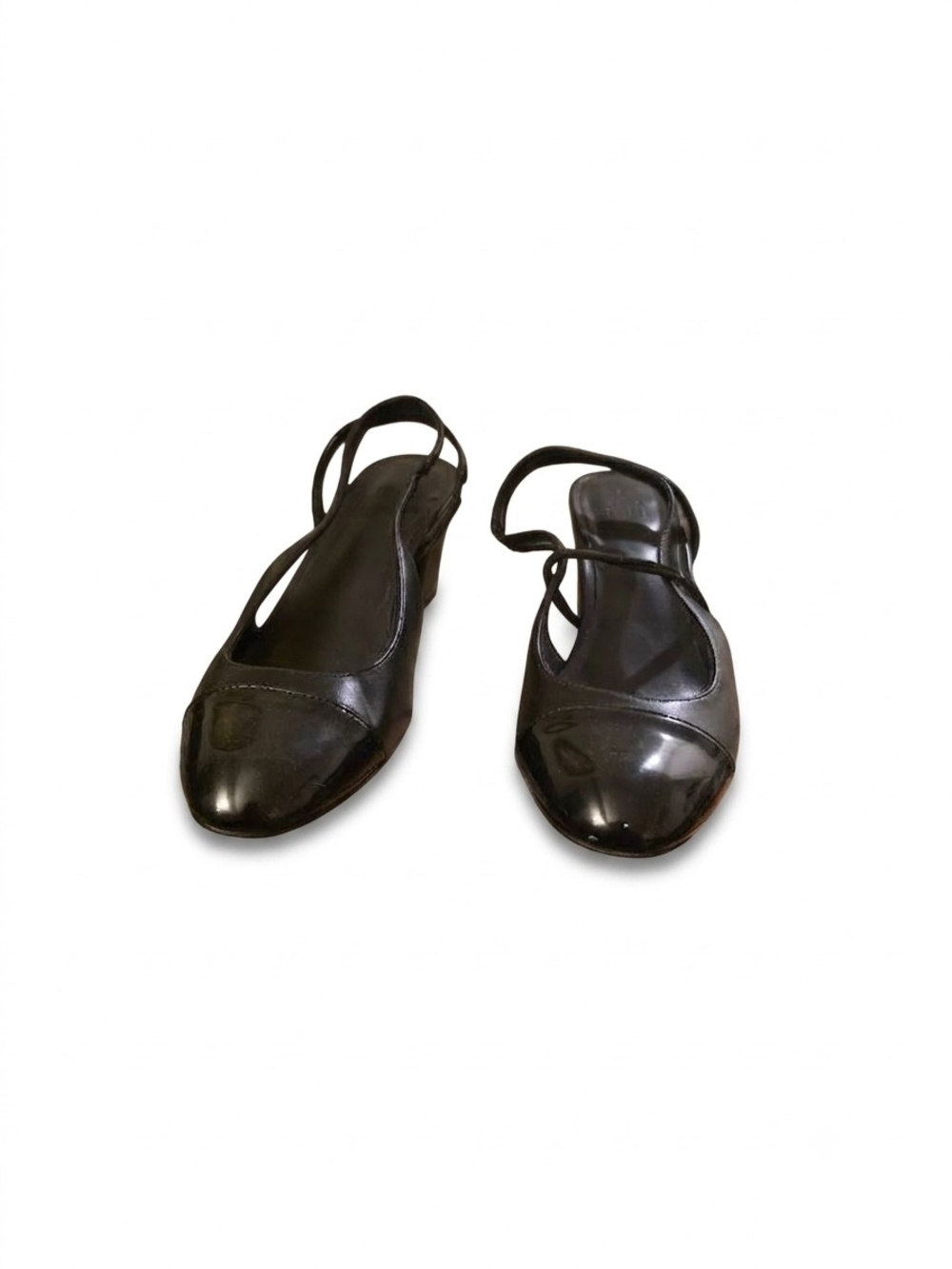 GAP Black Patent Slingback Flats